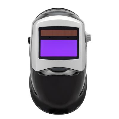 Svejsehjelm fuldautomatisk med variabel DIN 9-13 (SORT med sølvramme)